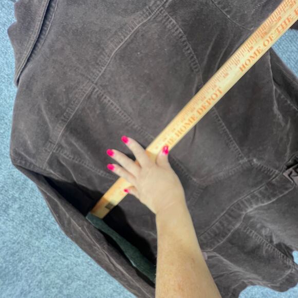 Brown Corduroy Jacket Women 8 Classic Button Up Retro Chic Timeless Safari - Picture 6 of 9